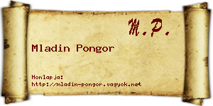 Mladin Pongor névjegykártya